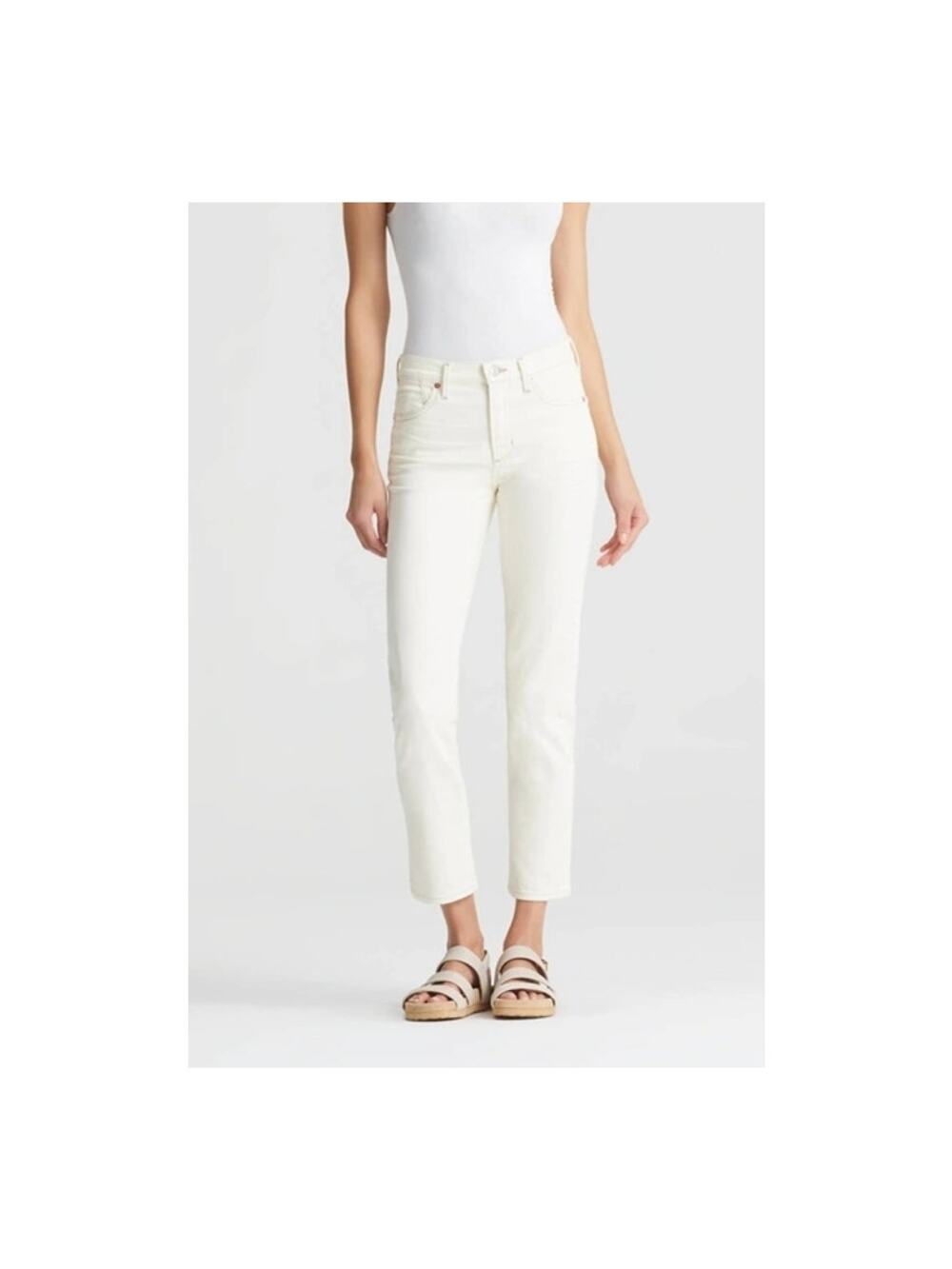 CITIZENS OF HUMANITY Skyla Mid Rise Cigarette Jeans In Coconut SIze 29